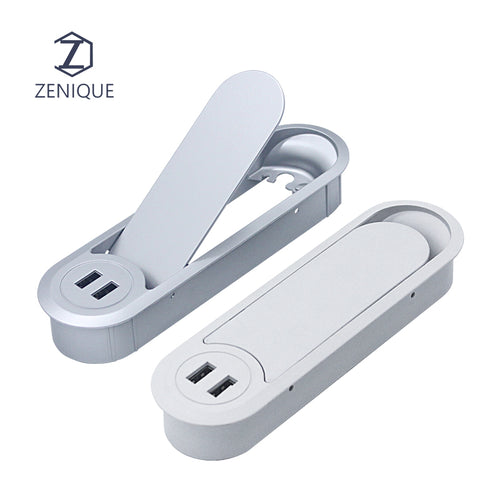 حلقة إدارة كابلات المكتب ومقبس USB