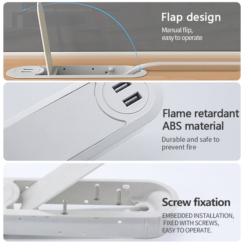 Desk Cable Management Grommet & USB Socket